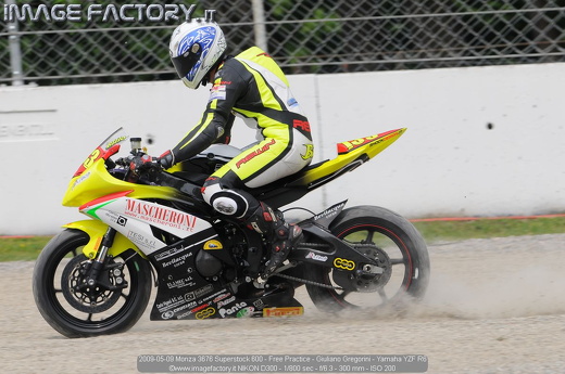 2009-05-09 Monza 3676 Superstock 600 - Free Practice - Giuliano Gregorini - Yamaha YZF R6